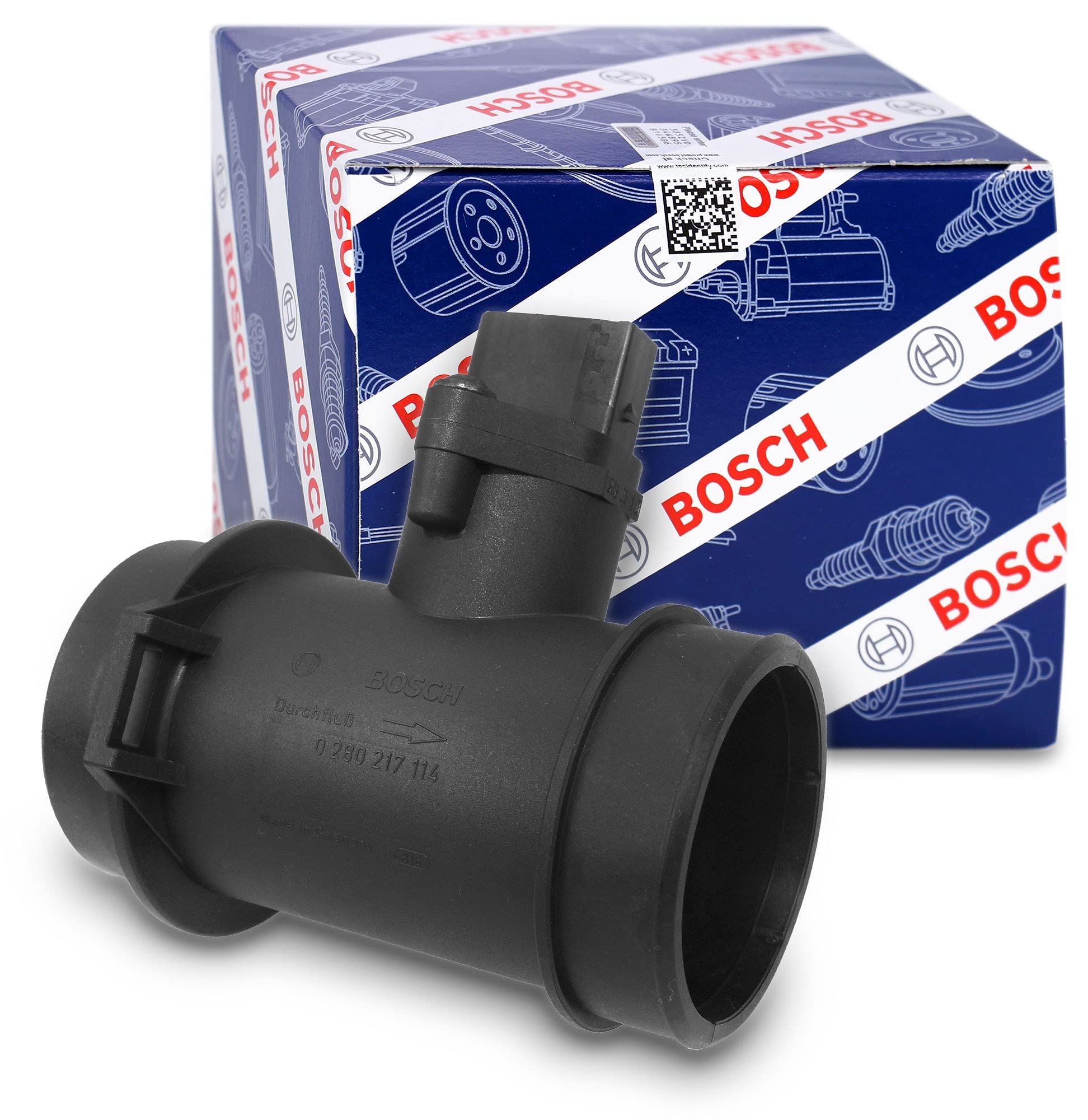 BOSCH 0280217114 Original Equipment Mass Air Flow (MAF) Sensor - Compatible with Select Mercedes-Benz C230, SLK230